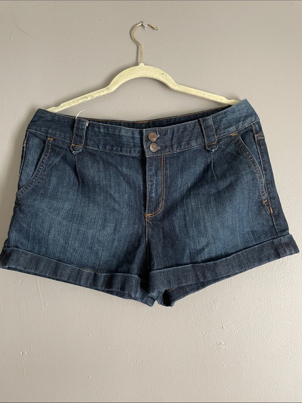 Gap Dark Blue Denim Roll-Cuff Women's Shorts